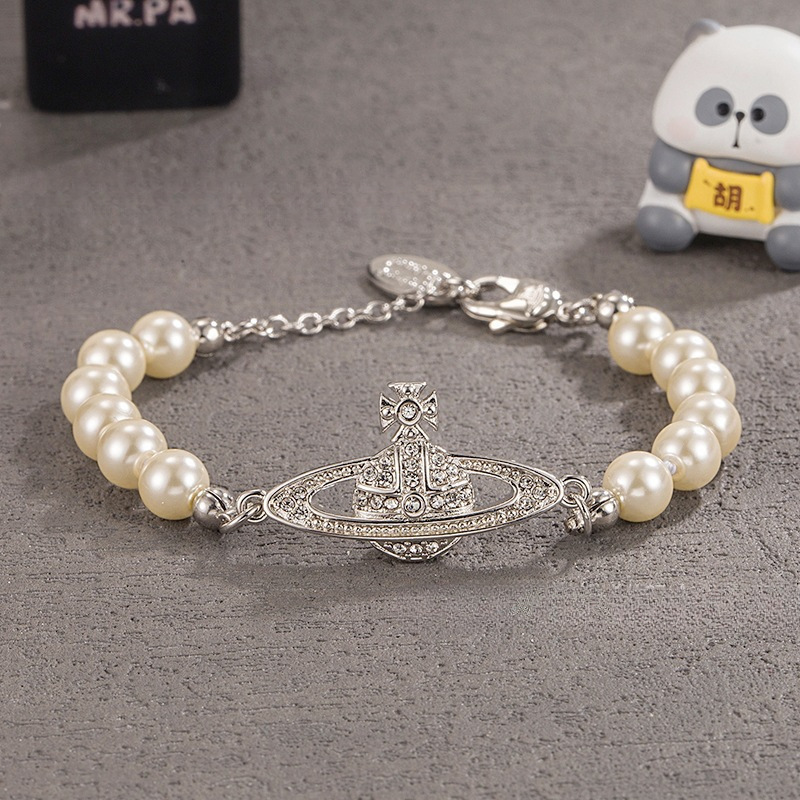 经典西太后土星珍珠项链高版满钻镶嵌施家玻璃珍珠锁链女娜娜同款详情5