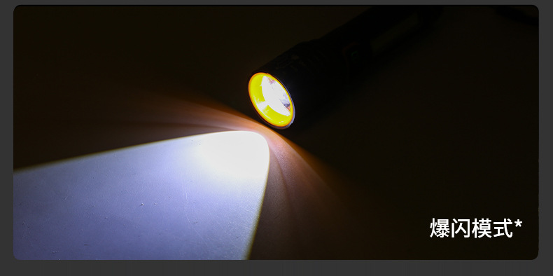 Wholesale of ultra-bright long-range white laser TYPE-C fast-charging outdoor lighting fixtures and telescopic zoom high-intensity flashlights in stock pic 6