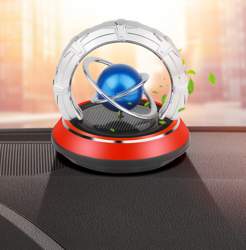 2025 New solar-powered car fragrance, rotating planet, Galaxy globe, car perfume, decorative fragrance pic 5