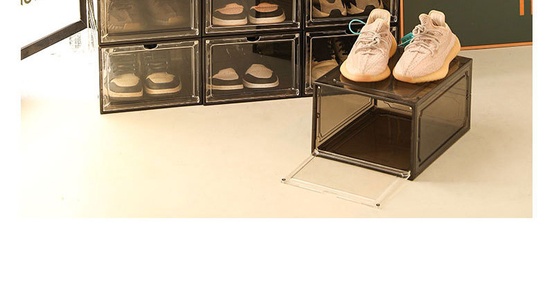 Cross-border transparent acrylic basketball shoe box, shoe storage box, magnetic dust-proof and anti-oxidation basketball shoe box pic 41
