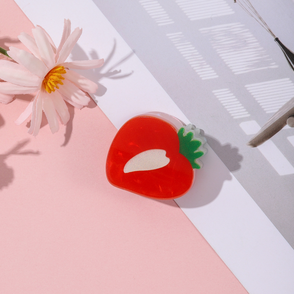 韩版可爱水果小号发夹牛油果杨桃柠檬抓夹少女甜美刘海夹新款头饰详情7