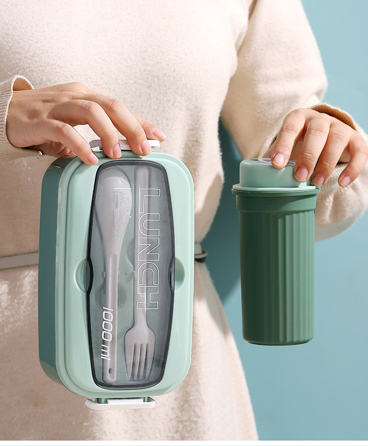 ins Cross-border lunch box set: bento box, light food, salad box, sauce box, student and office worker picnic box, separated pic 20