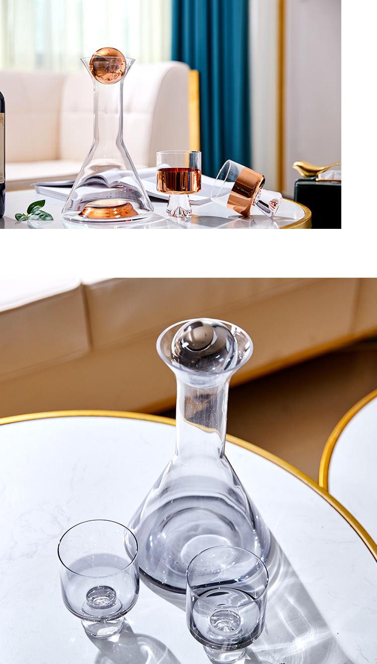 Simple household amber cold water cup, large capacity juice cold drink glass pot, water rising cold water pot pic 3