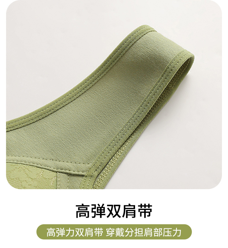 中老年妈妈厚款前开扣蕾丝聚拢防下垂无钢圈美背定型女士文胸胸罩详情20