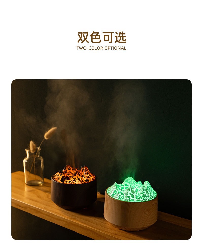 New small flame aroma diffuser, desktop silent air humidifier, super thick fog volume ambient light aroma diffuser wholesale pic 11