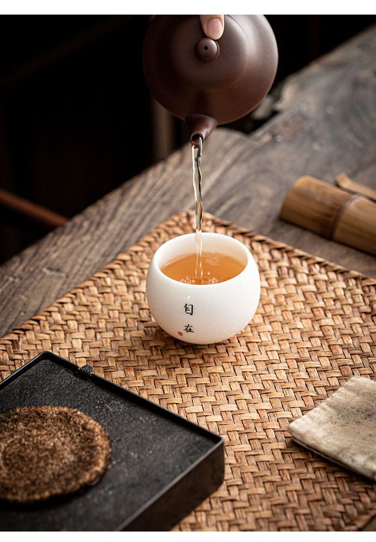羊脂玉瓷品茗杯陶瓷茶杯茶具日式龙蛋杯功夫白瓷单杯主人杯喝茶碗详情23