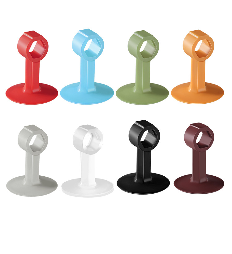 New silicone door handle, door suction, anti-collision pad, toilet suction cup, door lock without drilling, window, bathroom door stop, door collision pic 2