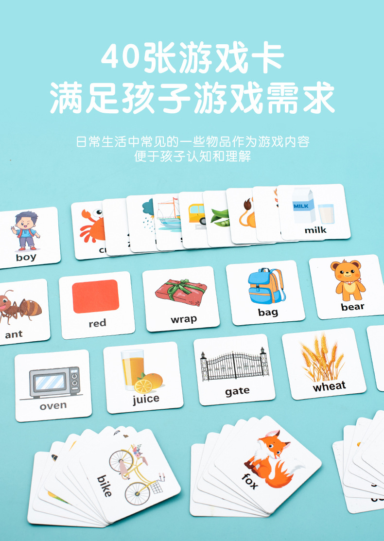幼儿童英语启蒙拼单词桌游学习教具26英文字母积木质早教益智玩具详情5