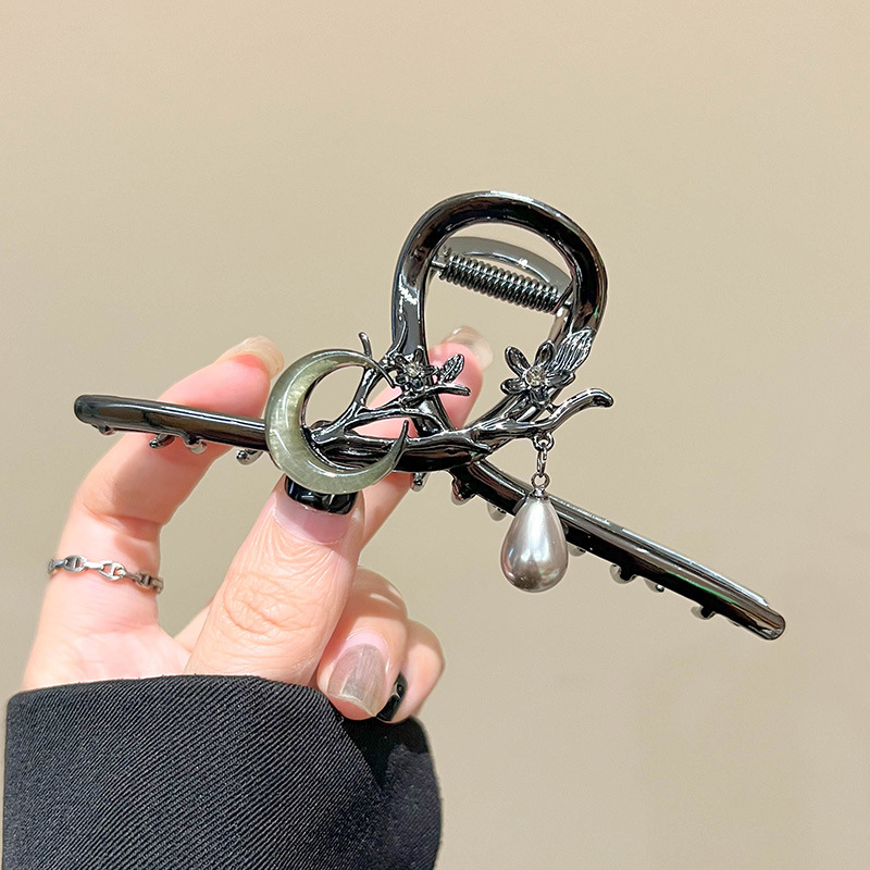 新中式国风抓夹女款2024新款高级感后脑勺发饰古风鲨鱼夹大号夹子详情6