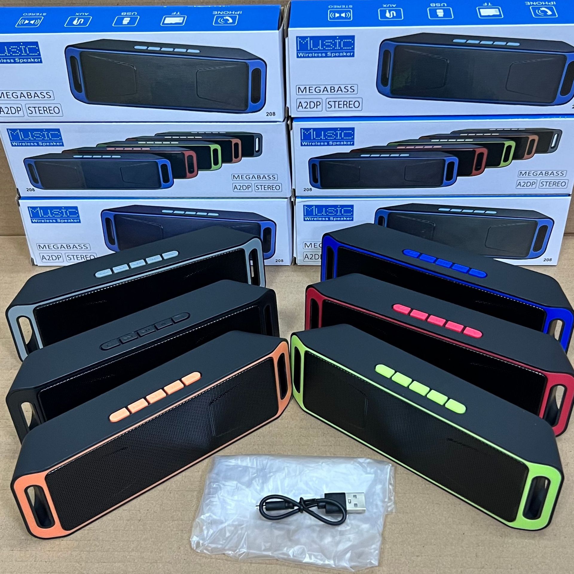Cross-border mini speaker, Bluetooth subwoofer, card-inserting small speaker, portable home desktop player, stereo pic 5