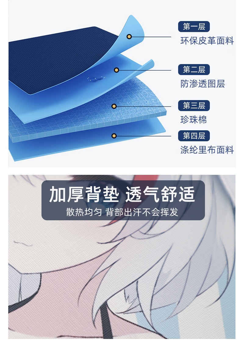 卡通校园全彩皮革双肩包高中初中小学大容量电脑背包书包厂家代发详情7