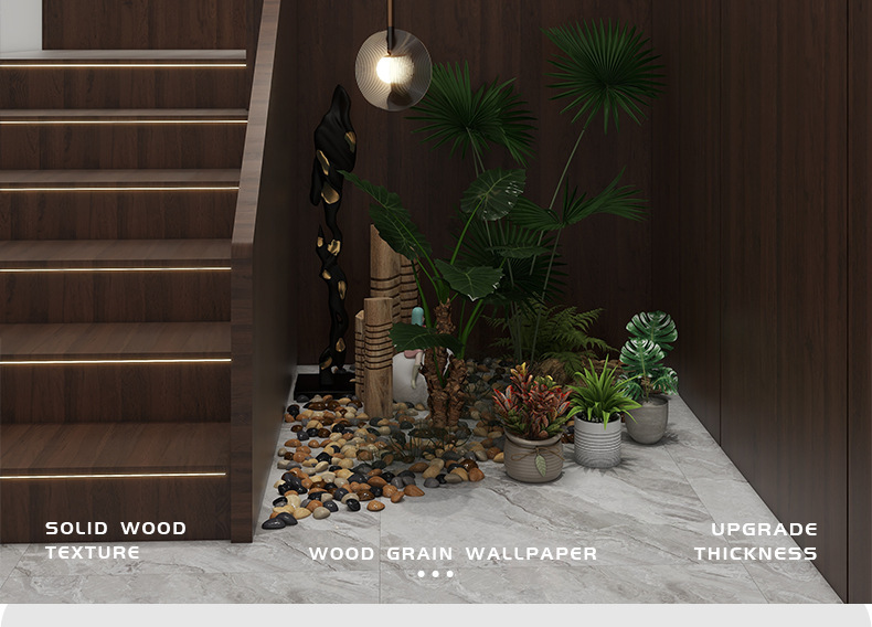 Extra-thick wood grain stickers, wall panels, waistlines, oil-proof stickers, marble wall stickers pic 9