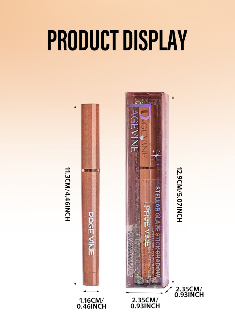 跨境彩妆PAGE VINE高光眼影棒亚马逊TK爆款提亮细腻卧蚕眼影笔详情8