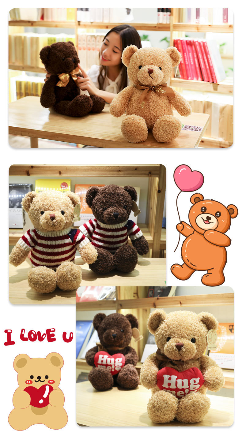 Factory wholesale of sweaters, teddy bear dolls, plush toys, bear pillows, cloth dolls, wedding gifts, and gift bears pic 26