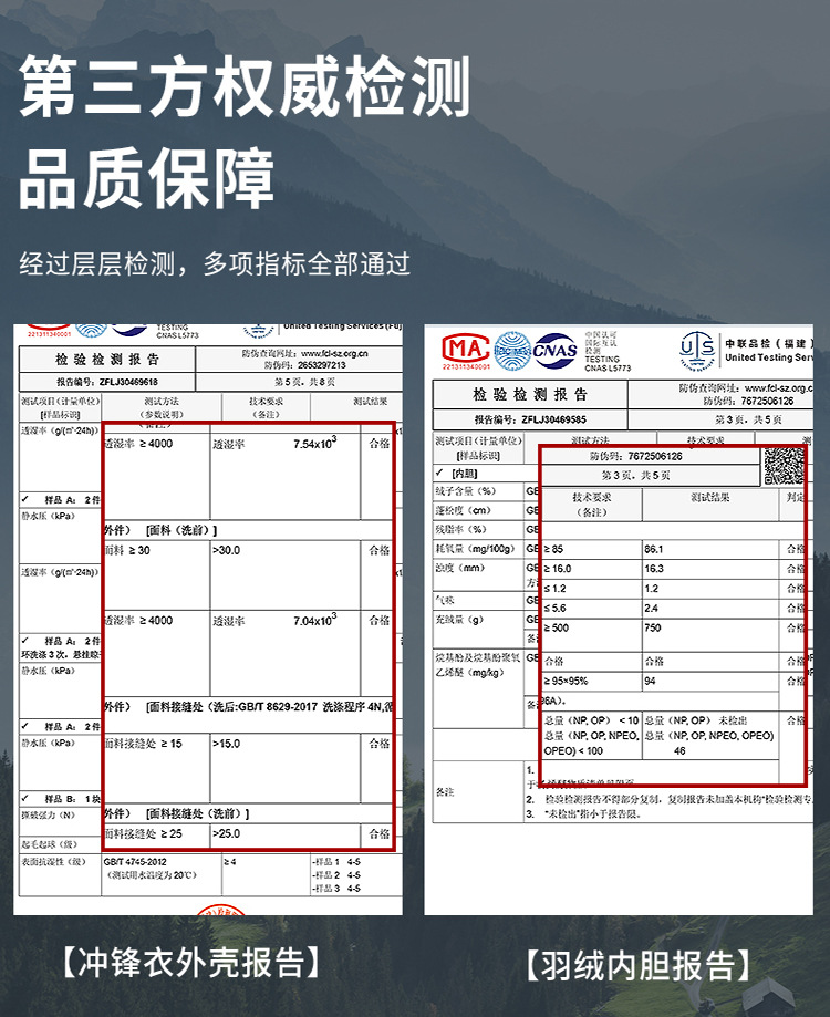 羽绒服24国标冲锋衣男三合一羽绒暴雨级防水外套户外运动全热封登山服女详情12