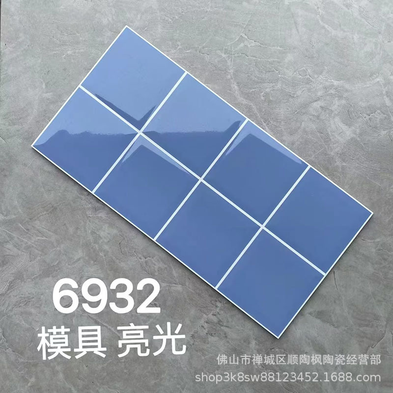 墨绿色格子瓷砖300*600亮光哑光面包砖北欧商铺卫生间墙面砖厨房详情35