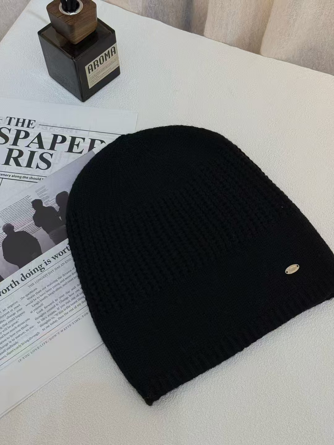 纯色针织帽子男士冬季大头围包头冷帽韩版百搭保暖毛线帽女显脸小详情5