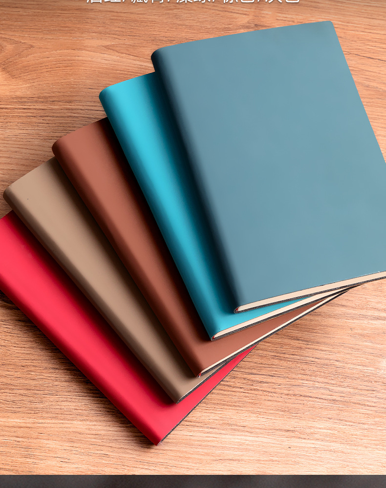 Thickened A5 notebook set custom logo business B5 meeting record book PU sheepskin notebook wholesale pic 13