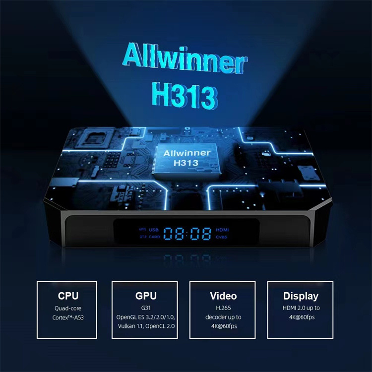 Внешнеторговый m98 pro-бокс H313 bluetooth television television 4K hd tv бокс бокс бокс бокс pic 5