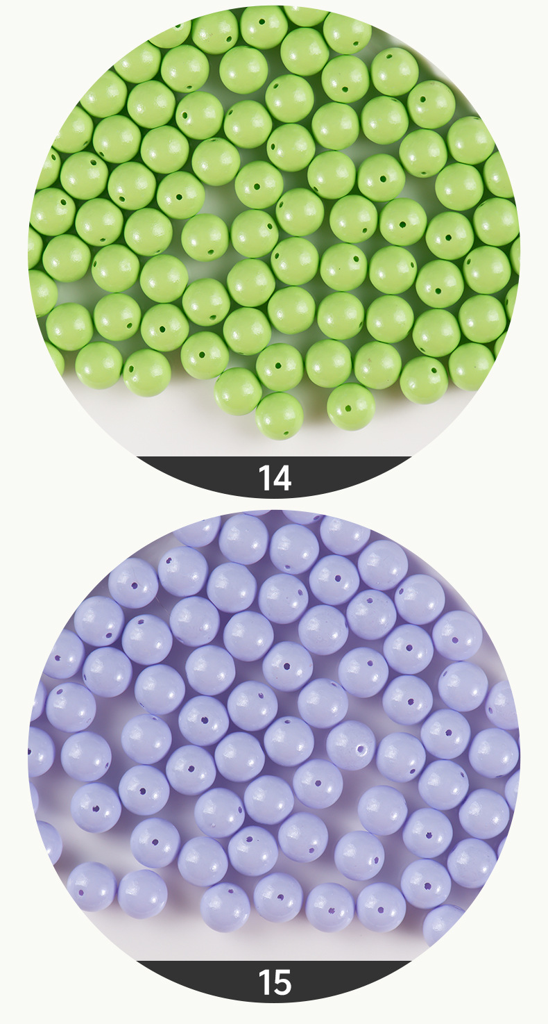 FGB千色玻璃米珠6mm实色小孔糖豆圆珠散珠手工串珠手链材料混珠详情11