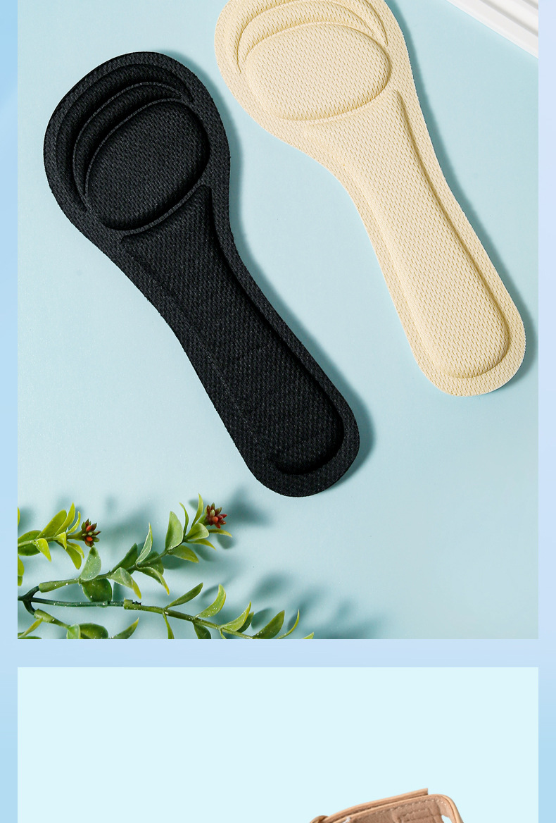 凉鞋七分海棉鞋垫女软底夏季吸汗防滑贴高跟鞋不累脚神器自粘泡棉详情14