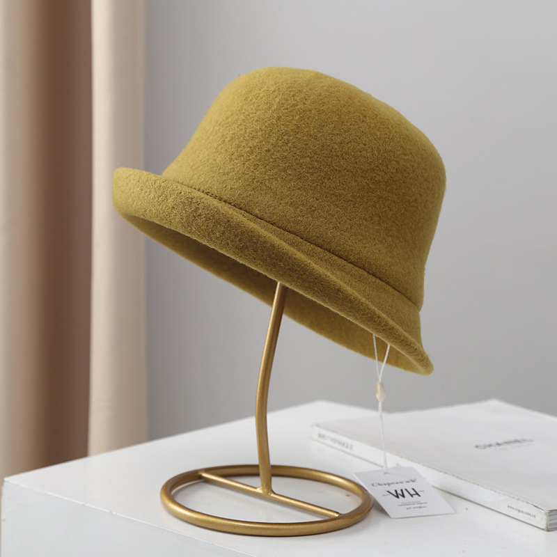 WHD21L31绵羊帽女士秋冬季保暖韩版百搭英伦复古盆帽头围54-59CM详情9