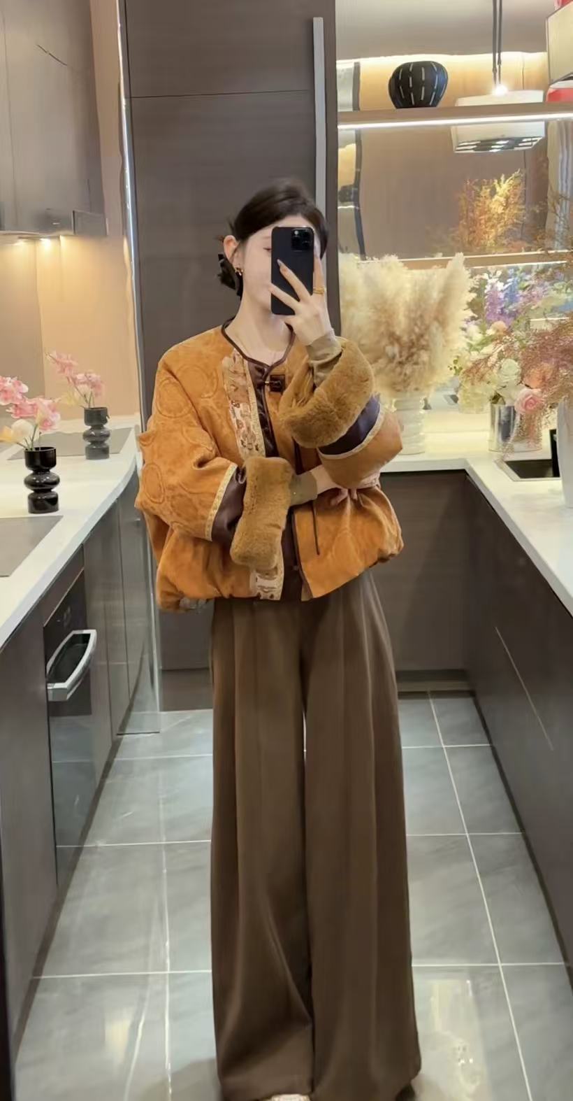 新中式国风流行穿搭法式棉服外套女冬季高级感气质显瘦时尚外套详情5