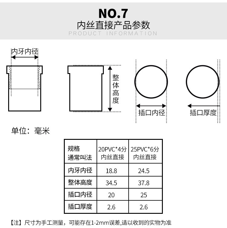 pvc水管配件给水管三通四通弯头20 25 4分下水管件接口塑料转接头详情9