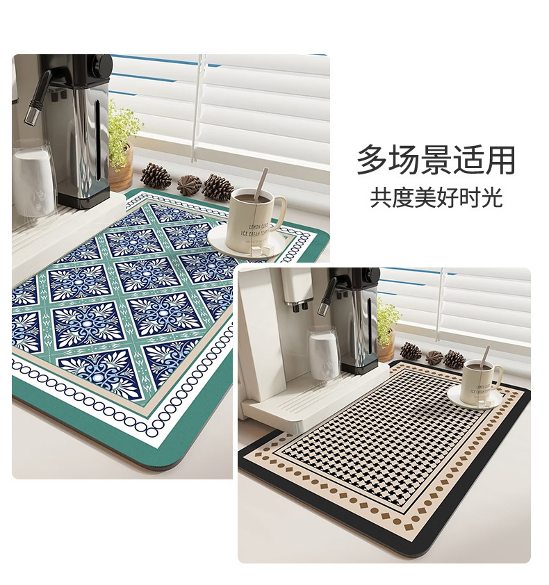 咖啡机吸水垫子厨房碗盘吧台沥水垫水杯干燥餐垫台面免洗隔热垫详情12