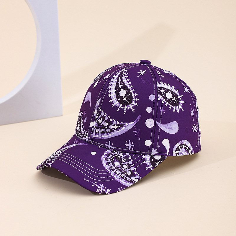 Cross-border best-selling digital printed baseball caps, fashionable and personalized baseball caps, cashew patterned outdoor sun protection caps, trendy adult caps pic 5