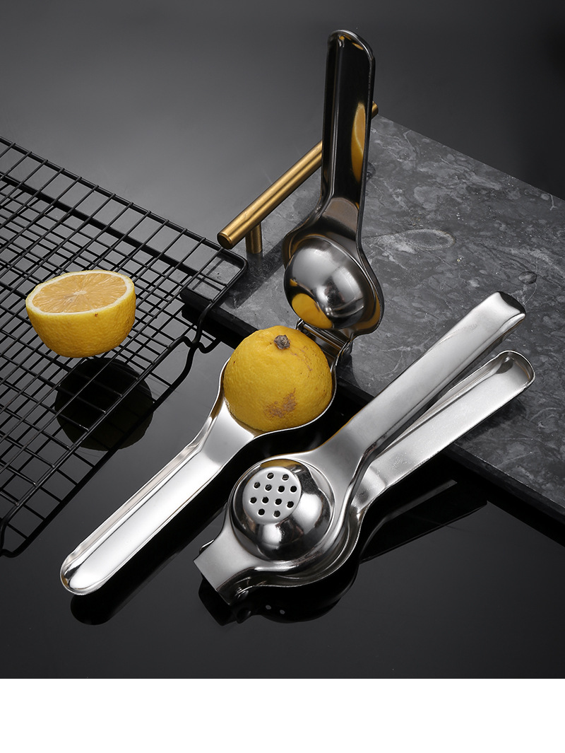 不锈钢柠檬夹子橙汁榨汁挤压汁器橙子压榨果汁榨汁机现榨手动榨汁机家用榨油机果汁定制柠檬榨汁夹详情11