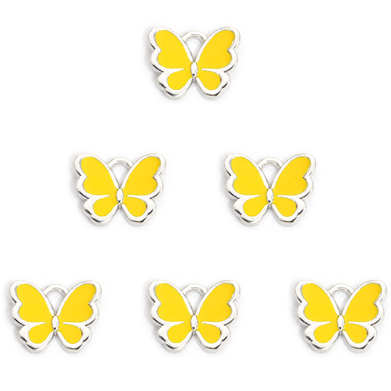 时尚炫彩蝴蝶滴油合金挂件 动物DIY饰品配件手链项链耳环吊坠配饰详情31