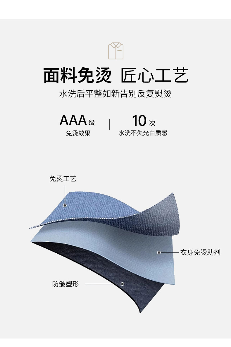 夏季新款男士修身天丝棉免烫时尚商务衬衫织带徽章短袖男衬衫详情5