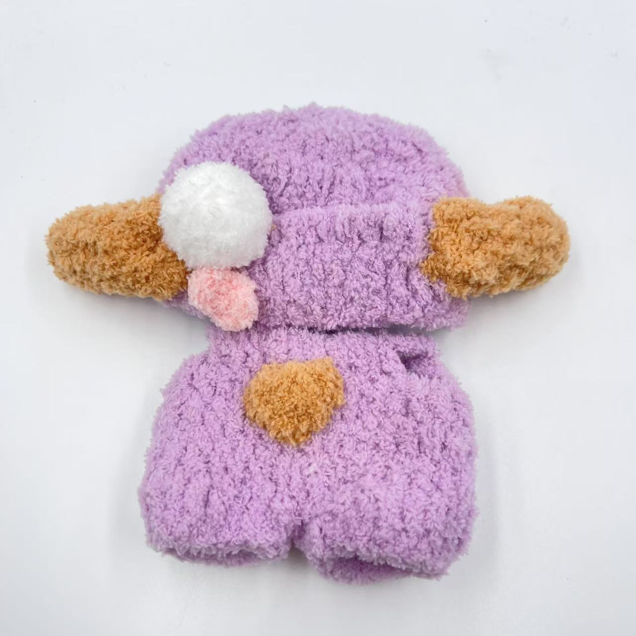 通用毛绒线迷你娃衣毛线手工钩织背带裤帽子套装玩偶娃衣批发详情7