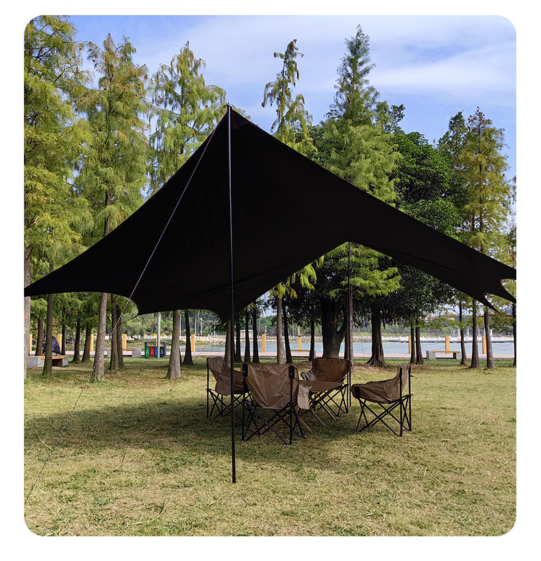 天幕帐篷户外露营全遮光防晒黑胶天幕加厚银胶野营遮阳防雨帐篷详情19