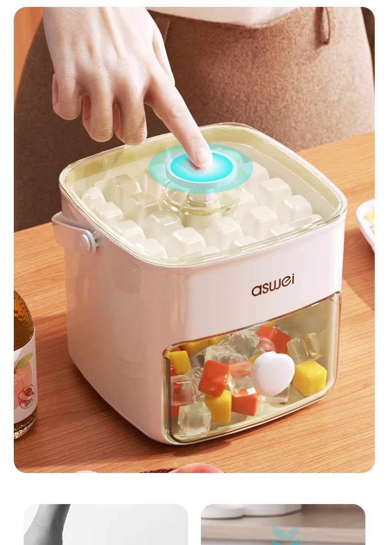 Press ice cube trays, ice cube molds, ice boxes, ice hockey balls, magic molds, large-capacity ice storage, household food-grade refrigerators pic 5