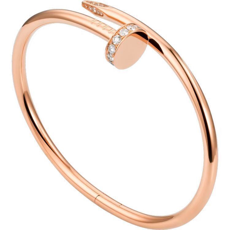 A classic 18k rose gold titanium steel bracelet that is a bestseller in Japan and South Korea. It is a unisex love nail bracelet that does not fade pic 9