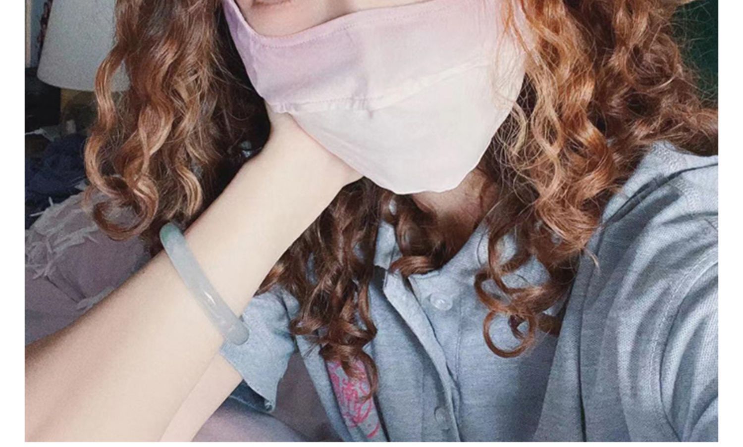 原纱冰丝防晒口罩女夏季锦纶防紫外线腮红渐变透气护眼角面罩 防晒面纱冰丝面罩清凉透气详情9