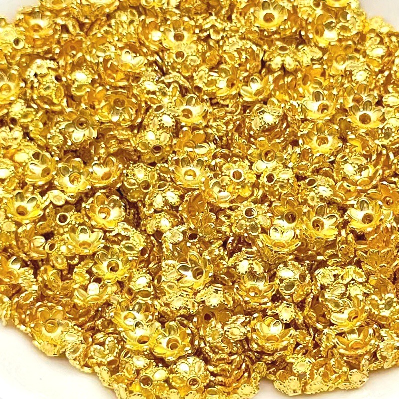 Gold-plated flower tray, spacer, bead tray, diy handcrafted material woven beaded bracelet, necklace accessory wholesale pic 2