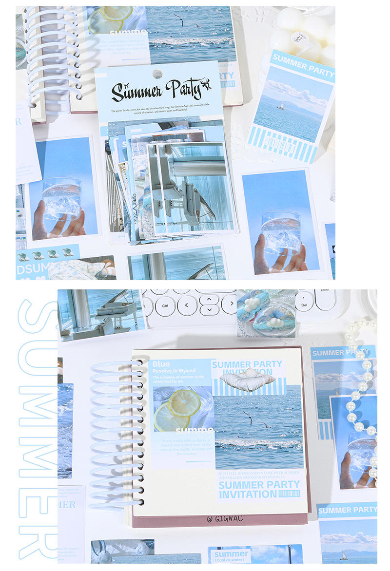 鑫奇新 50张四季予你贴纸包 春夏秋冬韩系浪漫装饰手账痛包素材包详情12