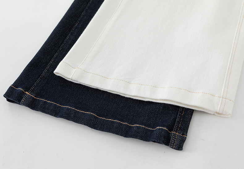 花千瓣高腰微喇牛仔裤女2025秋季新款四面弹宽松显瘦筒喇长裤8197详情38