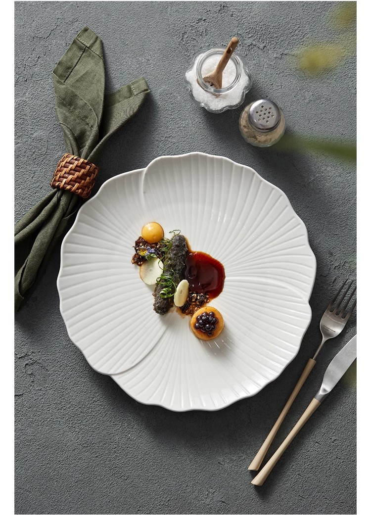 西餐牛排餐盘家用大平盘浅盘水果盘陶瓷高级感白色蛋糕碟子菜盘子详情16