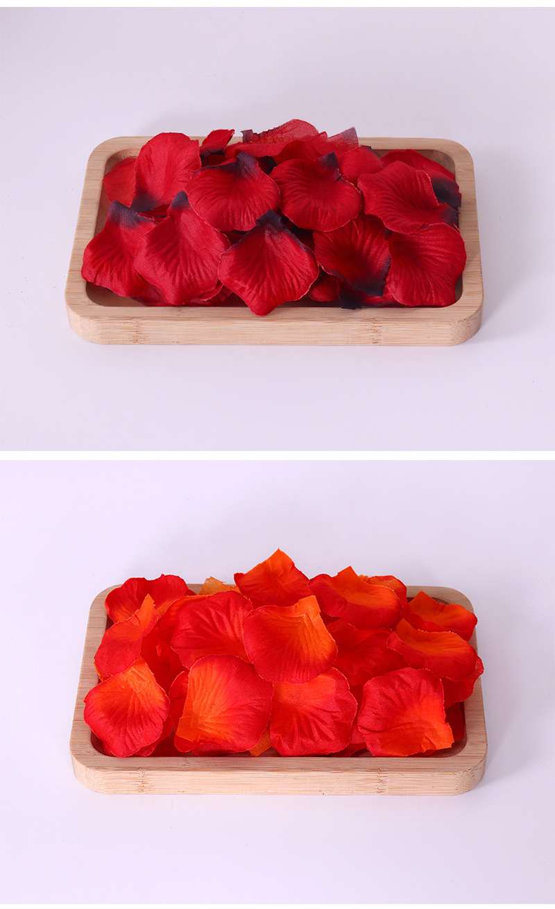 1000片玫瑰花瓣仿真手抛婚庆场景布置求婚表白工艺品礼品仿真花瓣详情16