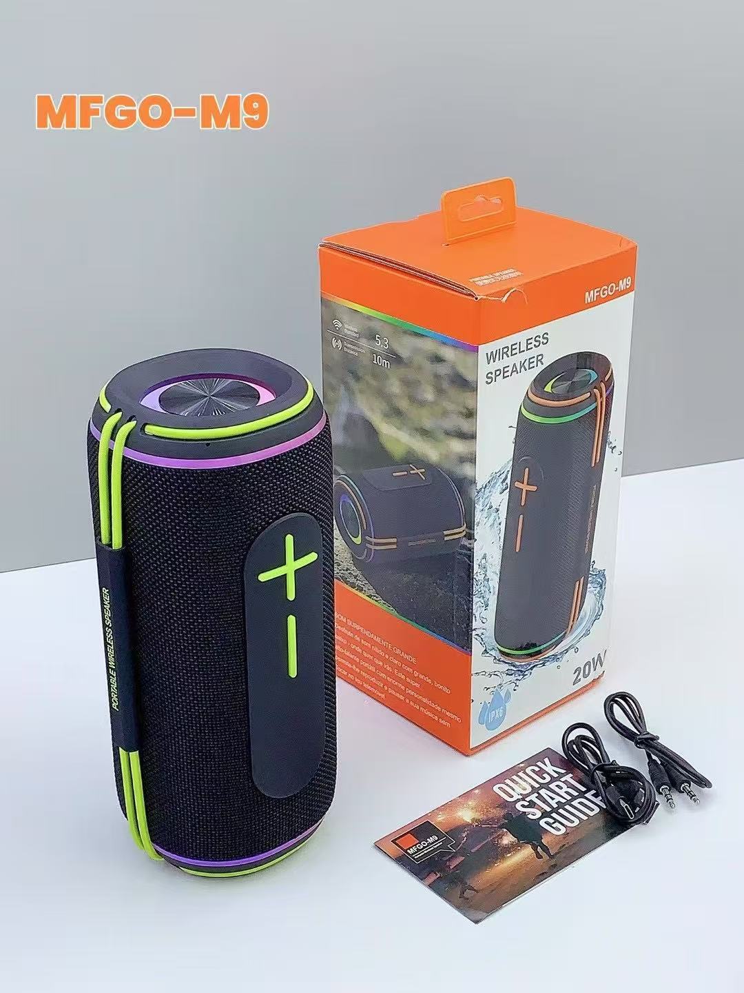 新款M9重低音无线蓝牙音箱TWS互联立体声大功率双喇叭低音炮音响详情8