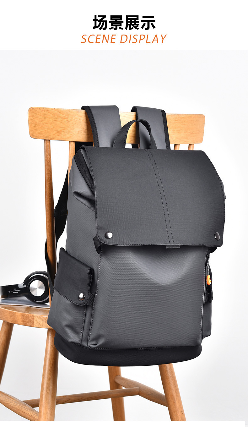 Transfronteriza nueva mochila de negocios mochila de hombre bolsa de computadora de viaje de gran capacidad bolsa de energía de moda cuero PU pic 13