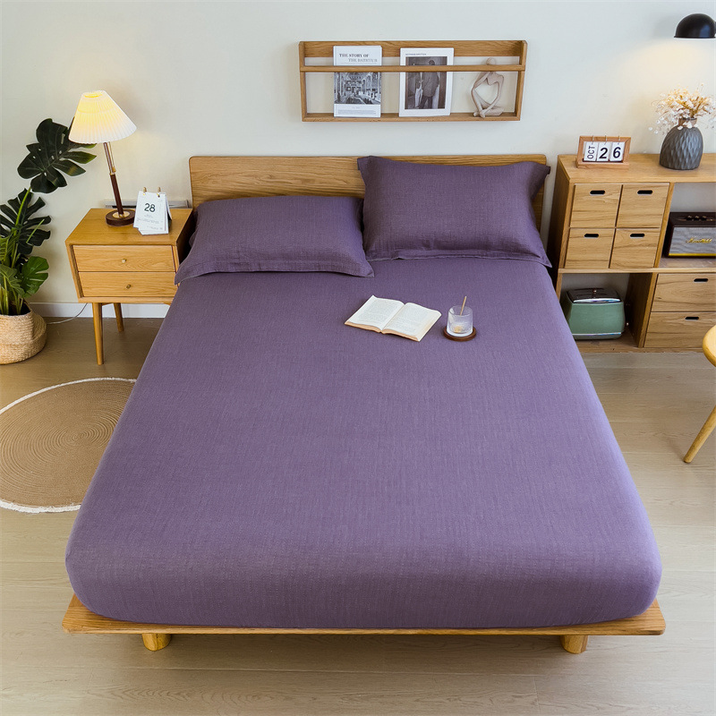 Pure cotton yarn-dyed jacquard double-layer gauze bed cover, single piece of all-cotton gauze mattress protective cover, bedspread, bed cover, single piece of bedding pic 130