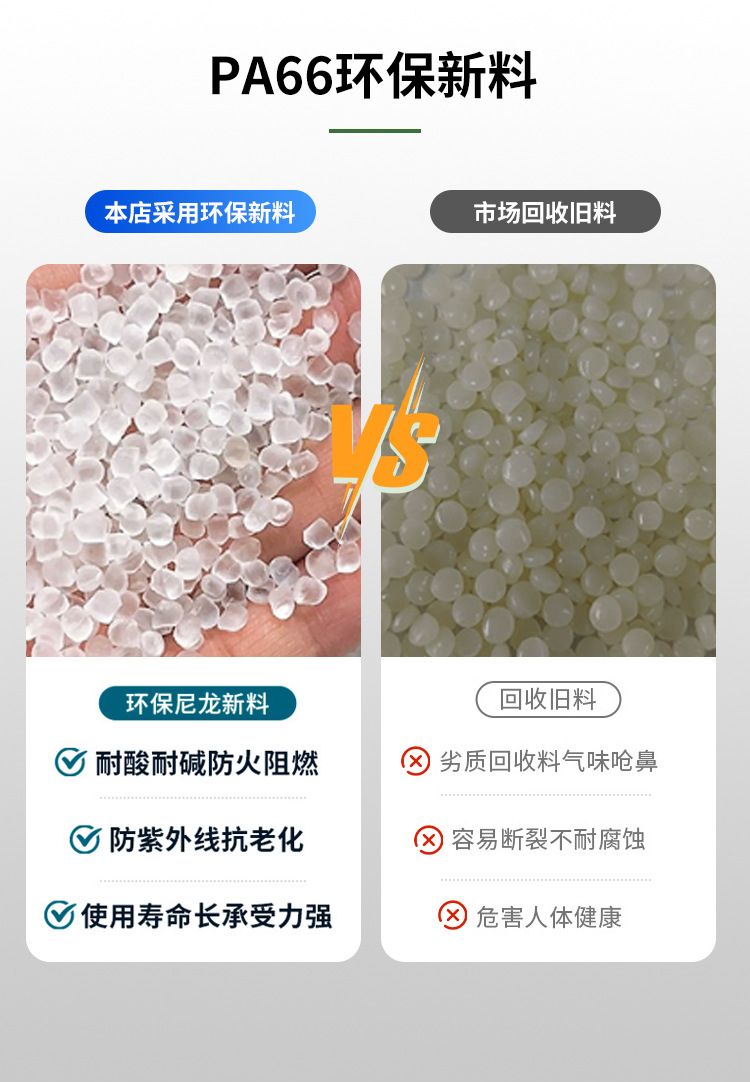凡客塑料批发自锁式尼龙扎带黑白色扎丝非标捆绑带园林家用捆扎带详情5