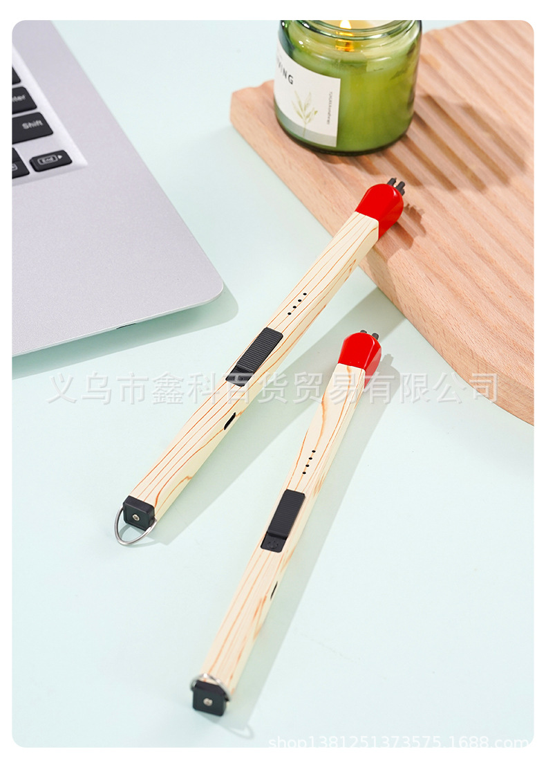 JL821创意火柴头香薰蜡烛加长煤气灶电子充电点火器点枪打火机详情15