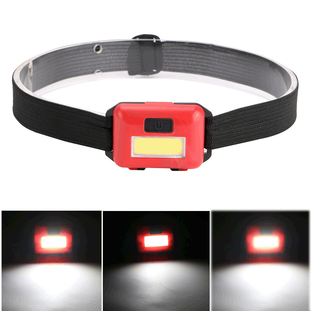 Cross-border COB headlamp LED outdoor lighting integrated lamp 3AAA mini head-mounted flashlight strong head lamp pic 2