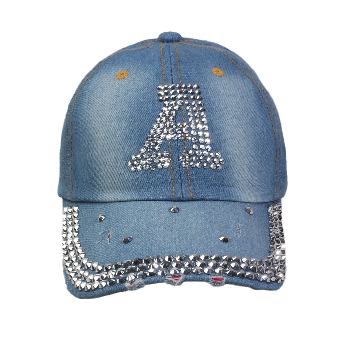 牛仔镶钻棒球帽弯檐男帽女帽百搭款遮阳鸭舌帽夏季休闲百搭帽子详情39